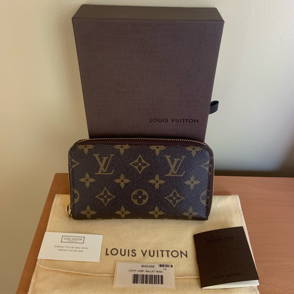 💯 Authentic LV Zippy Compact Wallet